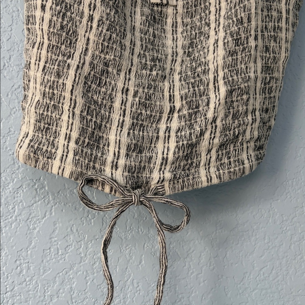 Guess Monochrome Striped Spaghetti Strap front tie top Size S - Picture 3 of 8